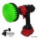 Premium Drill Brush For Professional Cleaning 3pcs.- Medium, Green, 13 cm