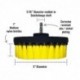 Premium Drill Brush For Professional Cleaning 3pcs. - Medium Soft, Yellow, 13 cm