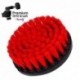 Premium Drill Brush For Professional Cleaning 3pcs.- Stiff, Red, 13 cm