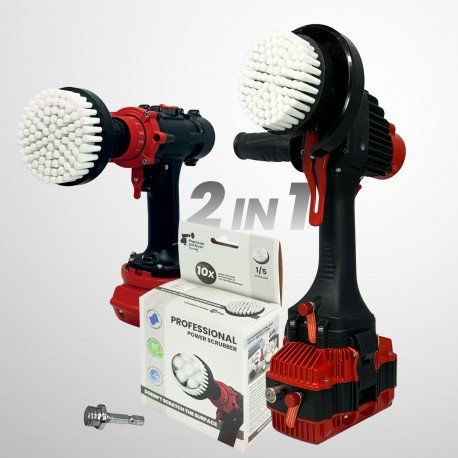 IKRA Mogatec Profesionalus valymo šepetys Premium Drill Brush 2 in 1- ypač minkštas, baltas, 10 cm
