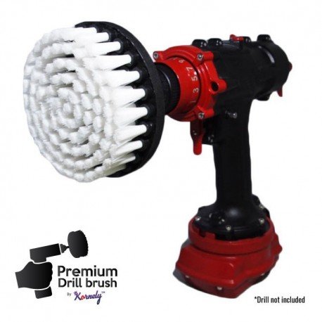 Profesionalus valymo šepetys Premium Drill Brush - ypač minkštas, baltas, 13 cm - Image 3