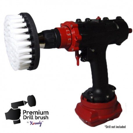 Profesionalus valymo šepetys Premium Drill Brush - ypač minkštas, baltas, 13 cm - Image 4