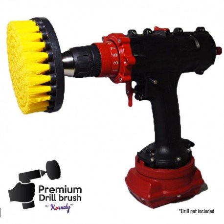 IKRA Mogatec Profesionalus valymo šepetys Premium Drill Brush – vidutiniškai minkštas, geltonas, 13 cm – 4 nuotrauka