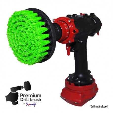 IKRA Mogatec Profesionalus valymo šepetys Premium Drill Brush – vidutiniškai kietas, žalias, 13 cm