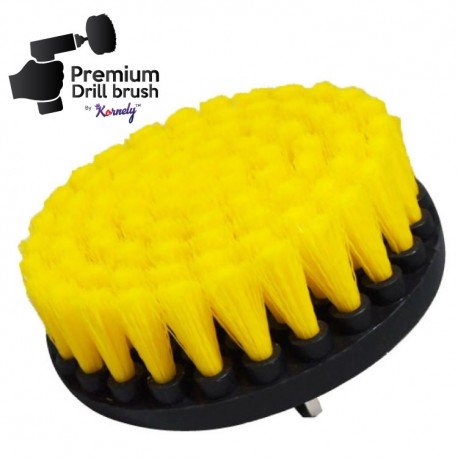 IKRA Mogatec Profesionalūs valymo šepečiai Premium Drill Brush 3vnt. – vidutiniškai minkštas, geltonas, 13 cm – 2 nuotrauka