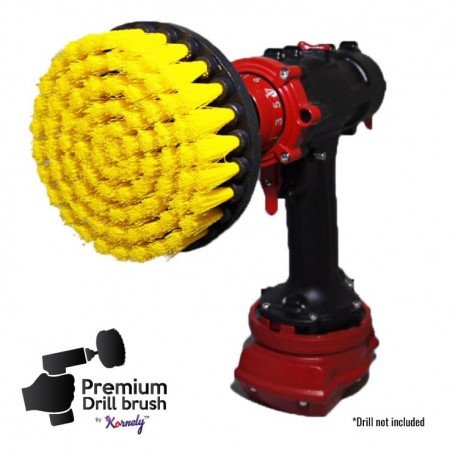 IKRA Mogatec Profesionalūs valymo šepečiai Premium Drill Brush 3vnt. – vidutiniškai minkštas, geltonas, 13 cm – 4 nuotrauka