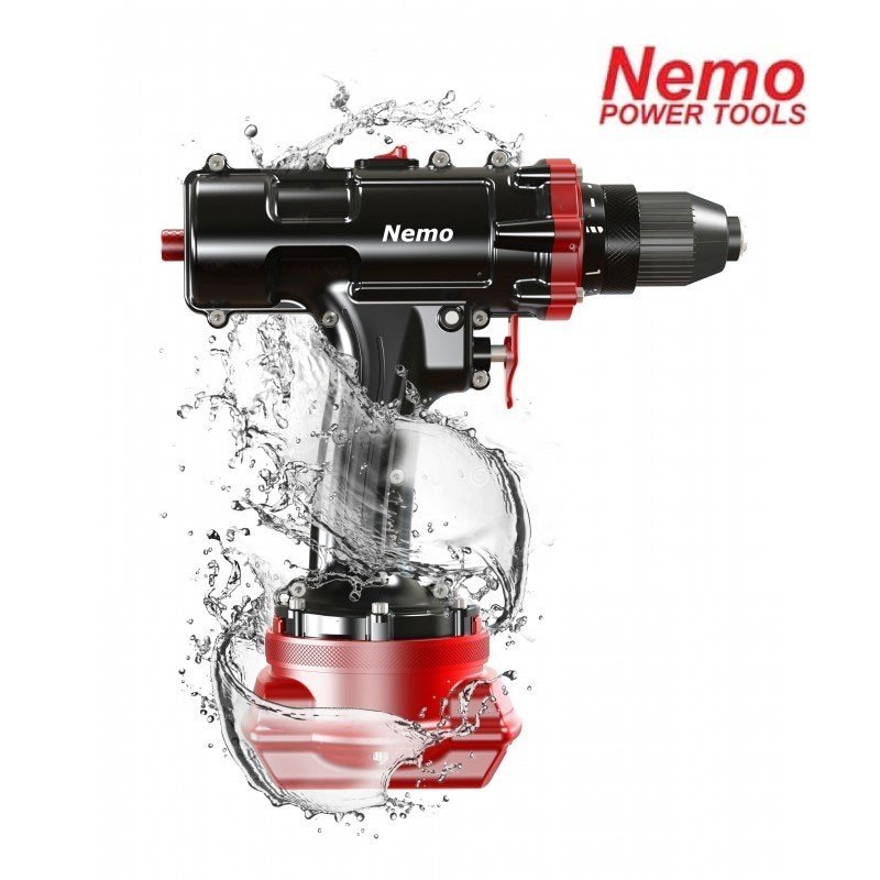 NEMO vandeniui atsparus 18V 3Ah-Li akumuliatorinis smūginis suktuvas- gręžtuvas Hammer Drill 50m - Image 4