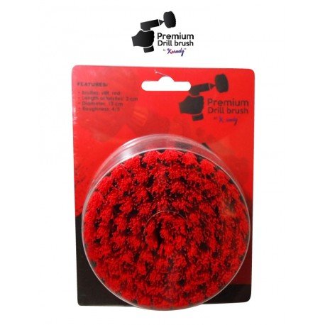 IKRA Mogatec Profesionalus valymo šepetys Premium Drill Brush – kietas, raudonas, 10 cm – 2 nuotrauka