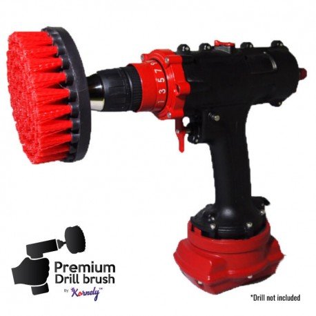 IKRA Mogatec Profesionalus valymo šepetys Premium Drill Brush – kietas, raudonas, 13 cm – 4 nuotrauka