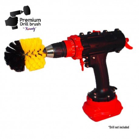 IKRA Mogatec Profesionalus valymo šepetys Premium Drill Brush – vidutiniškai minkštas, geltonas, Original