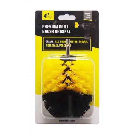 IKRA Mogatec Profesionalus valymo šepetys Premium Drill Brush – vidutiniškai minkštas, geltonas, Original – 4 nuotrauka