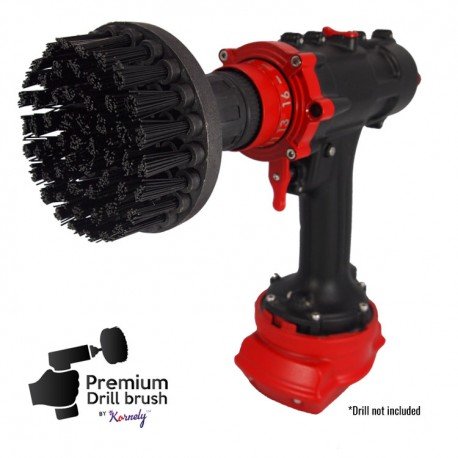 IKRA Mogatec Profesionalus valymo šepetys Premium Drill Brush – ypač kietas, juodas, 10 cm