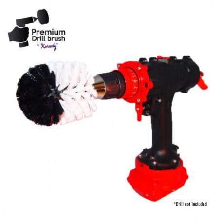 IKRA Mogatec Profesionalus valymo šepetys Premium Drill Brush – ypač minkštas, baltas, Original
