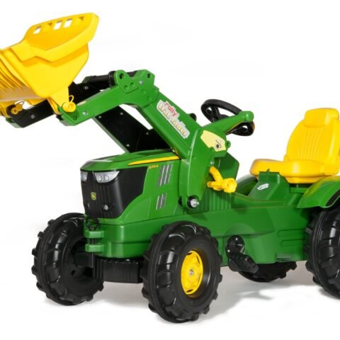 Rolly Toys John Deere 6210 R su frontaliniu krautuvu